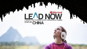 Lead now, Paige Claassen climbing in China