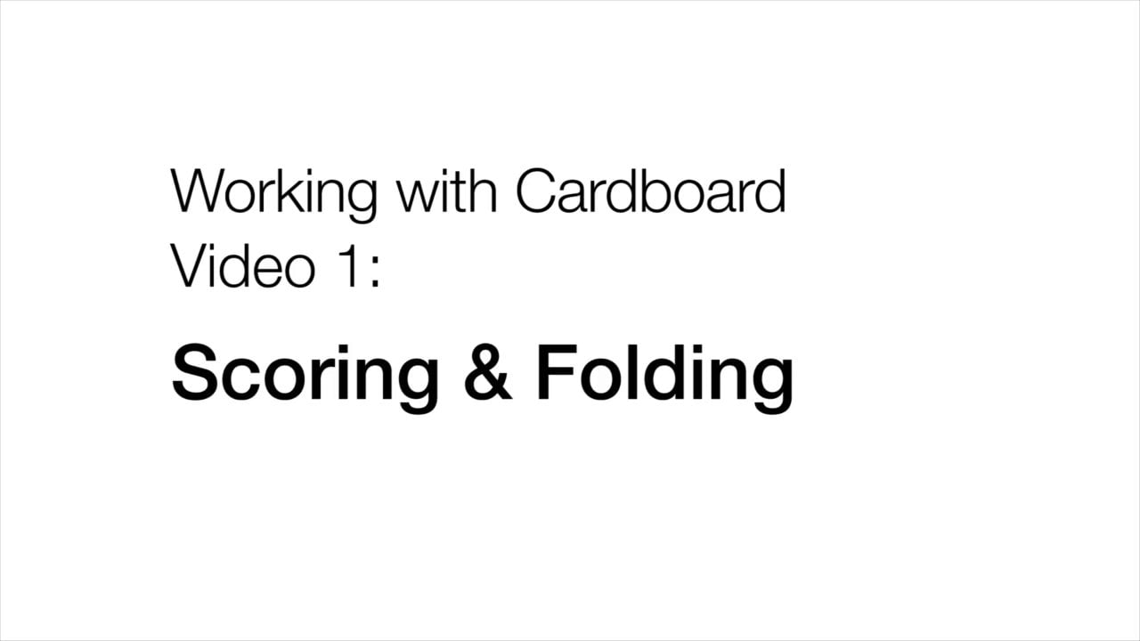 Video 1: Scoring and Folding Corrugated Cardboard (B/W) on Vimeo