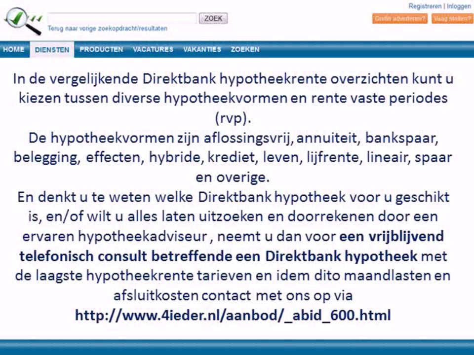 Hypotheekrente Direktbank On Vimeo