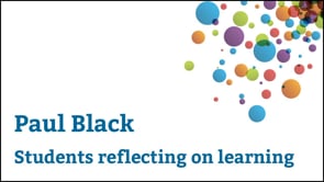 An tOllamh Paul Black ‘Students reflecting on their learning’ (6 nóim. 46)