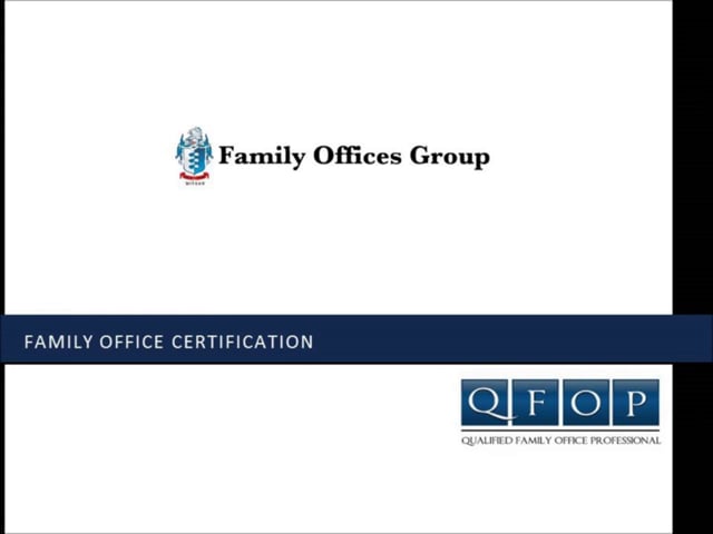 Family Office Certification