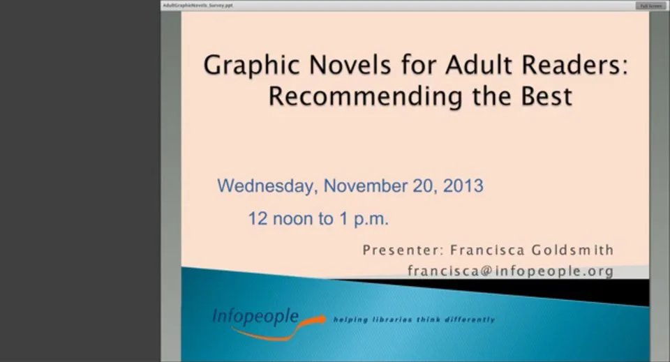 Graphic Novels for Adult Readers: Recommending the Best