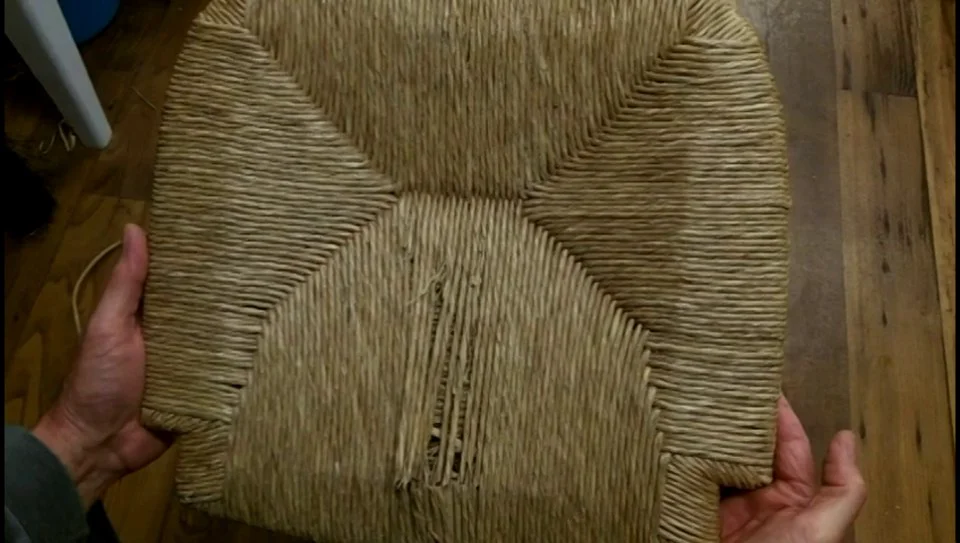 How to Weave A Rush Seat That Has Wrapped Corners