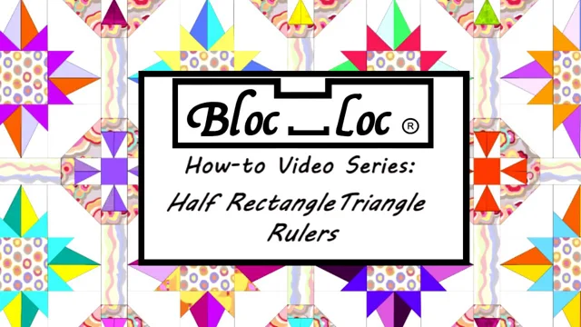 Bloc Loc Half Rectangle Triangle HRT Mini Ruler Set 2:1 Ratio 2.5 X 4.5 