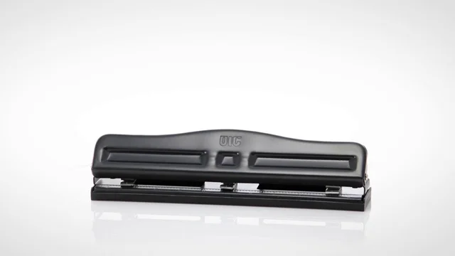 OIC® Adjustable 3-Hole Punch, Black