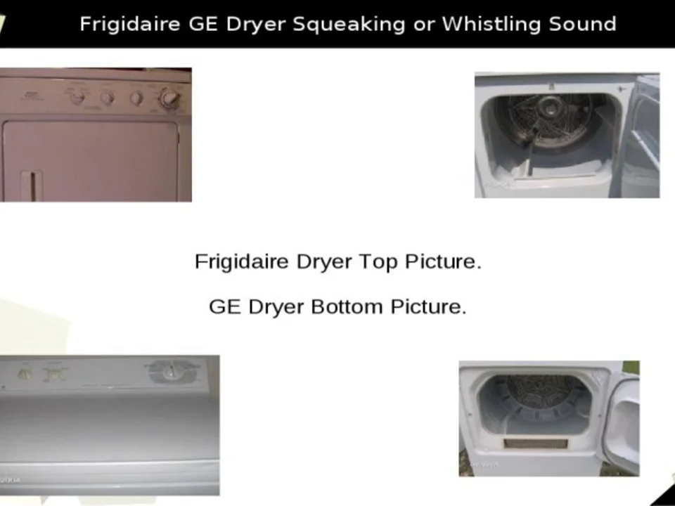 Squeaking noisy loud Frigidaire Dryer in need or Repair!! on Vimeo