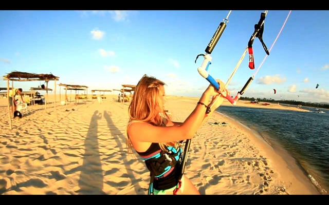 Katarzyna Lange Kiteboarding in Brazil 2013