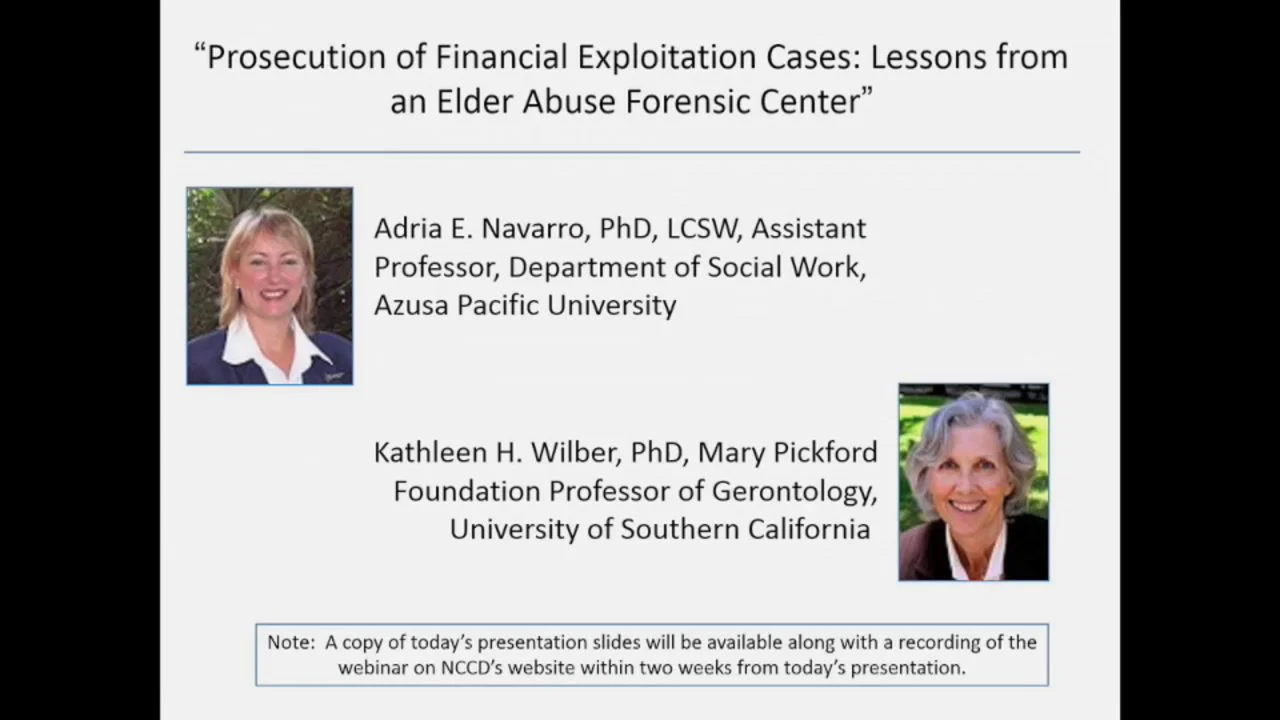 Lessons From An Elder Abuse Forensic Center on Vimeo