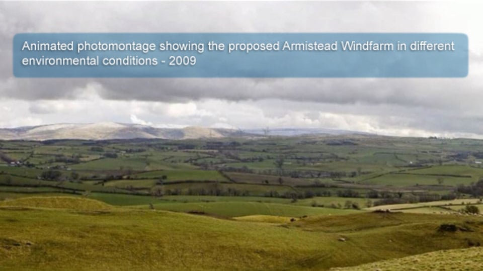Proposed Armistead Wind Farm viewpoint D on Vimeo