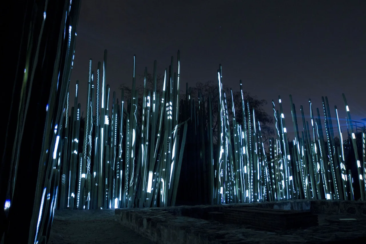 オブジェ　アート作品 サボテンが動く光のオブジェに！ AntiVJのプロジェクションマッピング