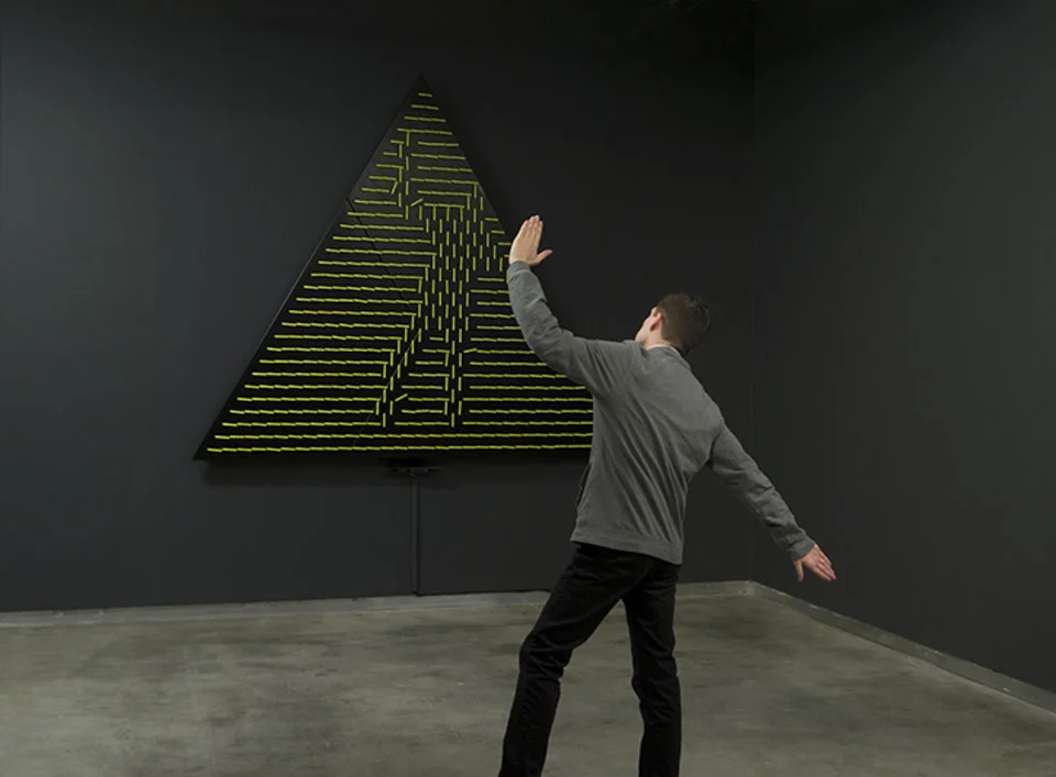 Interactive Mirrors Built from Arrays of Moving Objects by Daniel