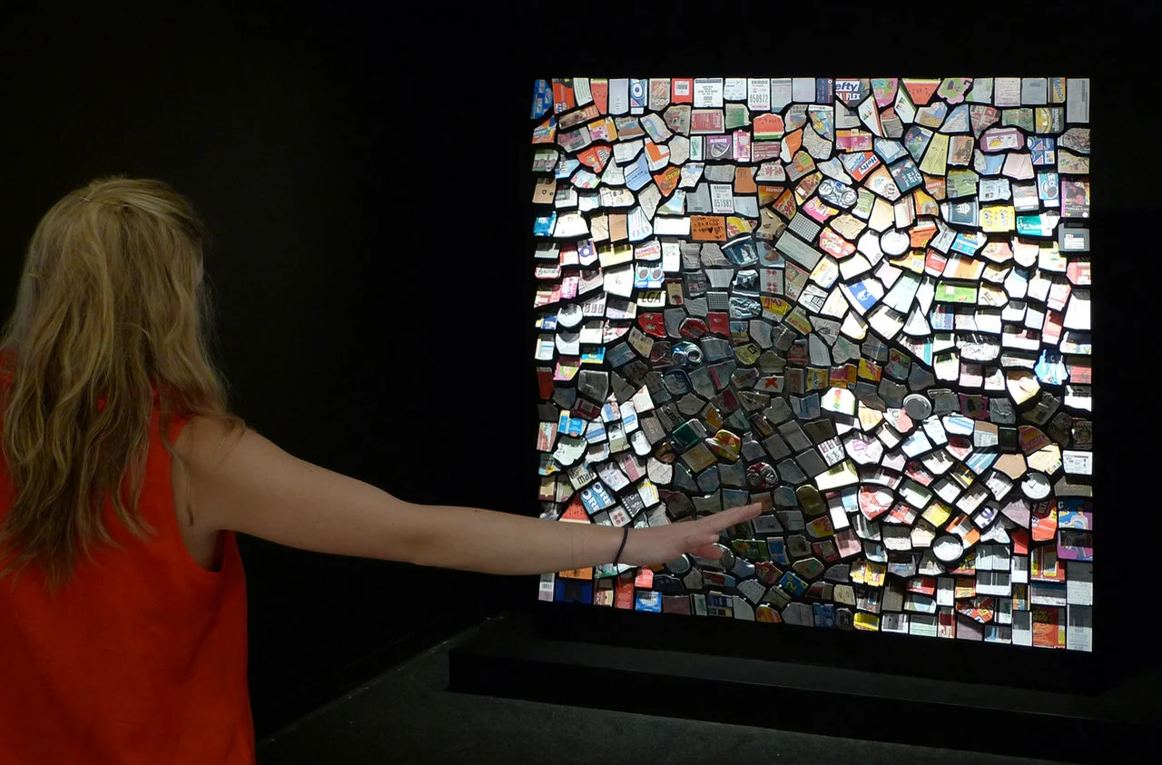 Interactive Mirrors Built from Arrays of Moving Objects by Daniel