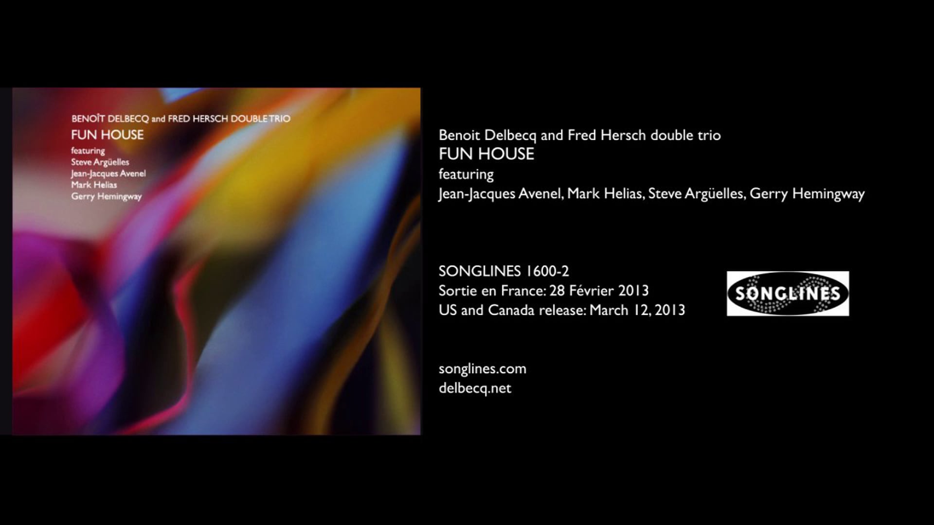 BENOIT DELBECQ & FRED HERSCH FUN HOUSE