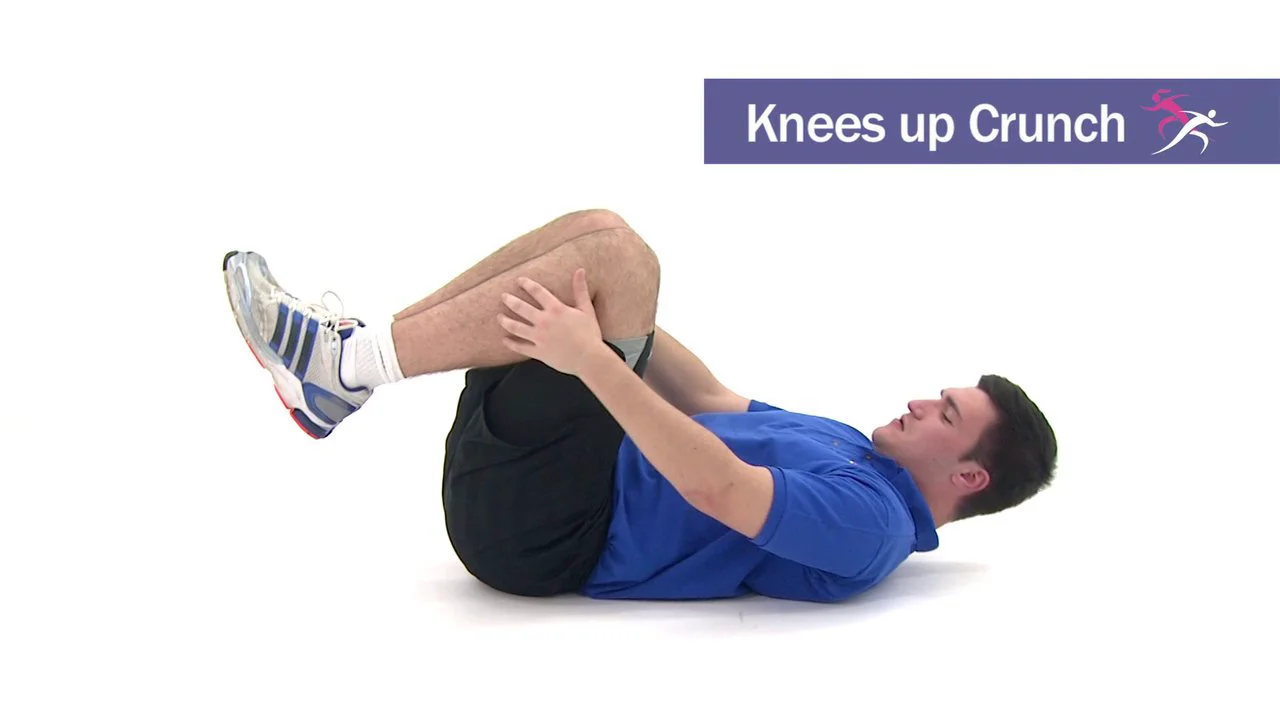 knees bent crunches