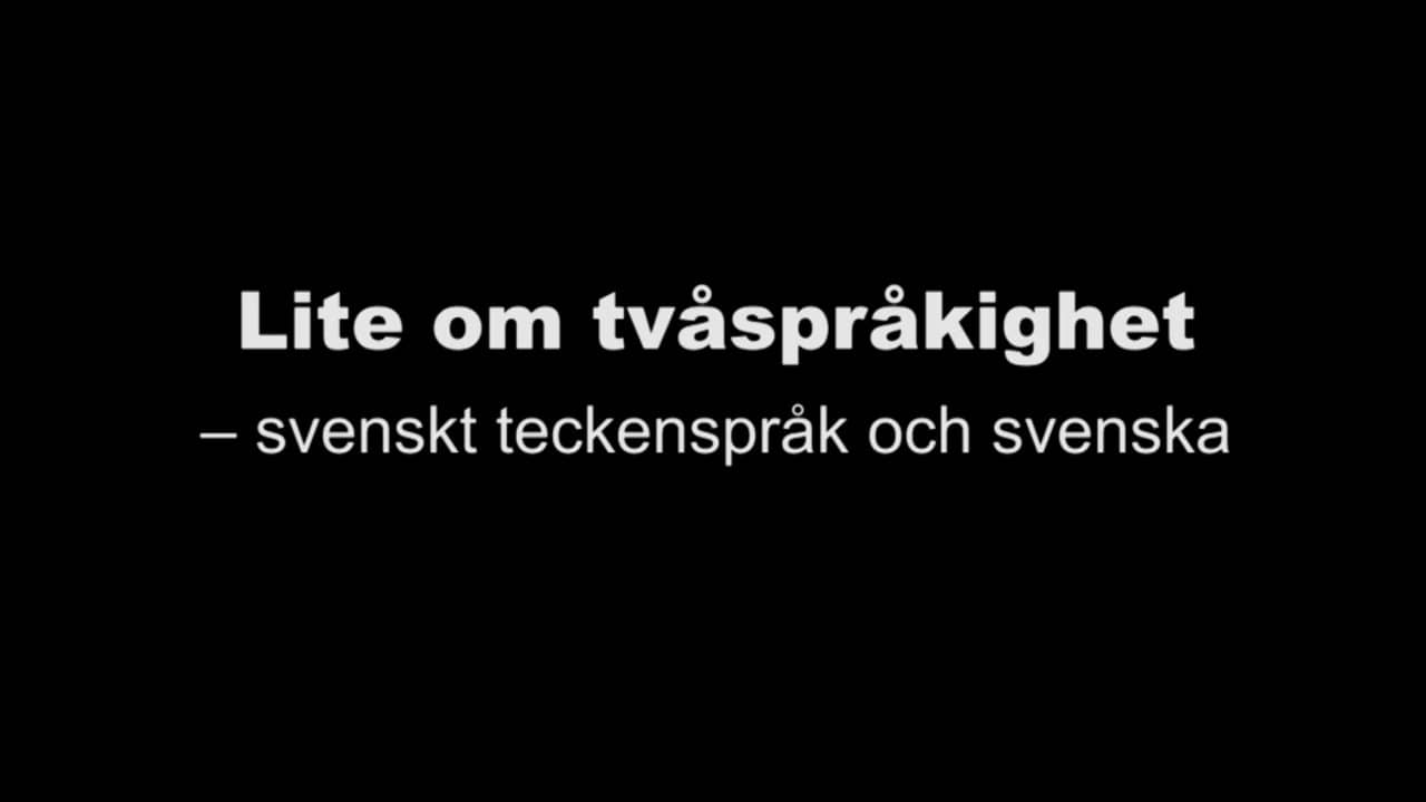 SPSM: Lite om tvåspråkighet. Kristina Svartholm föreläser. on Vimeo