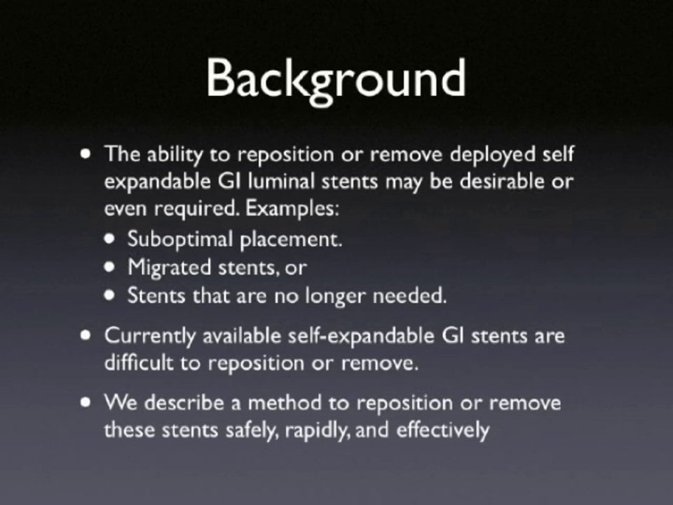 2005 A Novel Method To Reposition or Remove SEMS on Vimeo