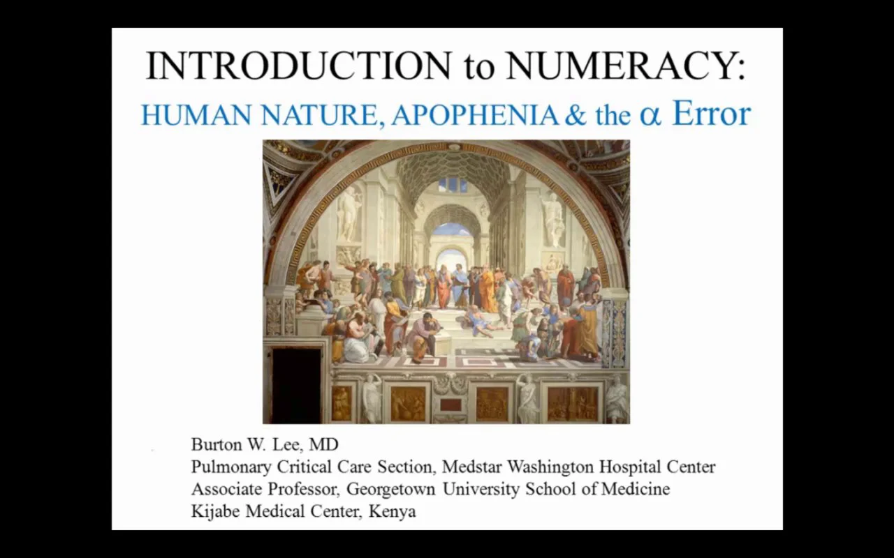 Burton Lee Introduction to Numeracy Human Nature Apophenia Alpha Error