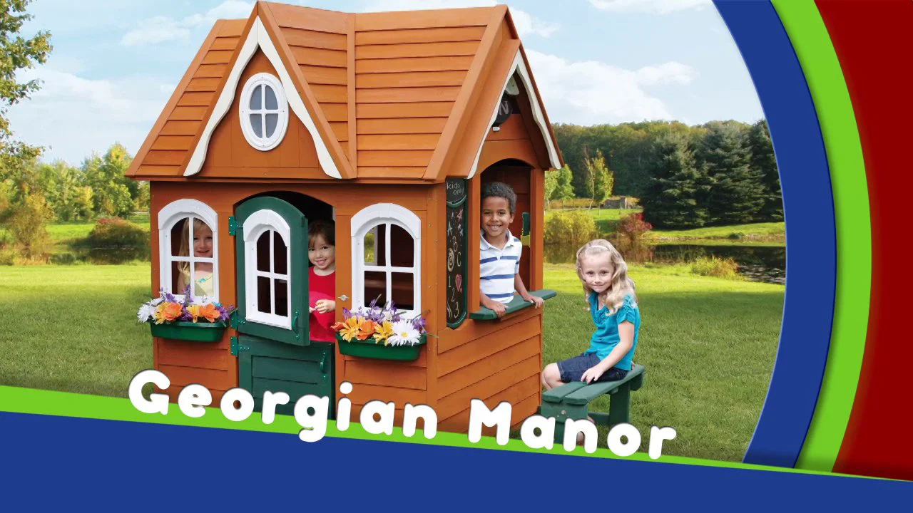 Kidkraft georgian manor store wooden playhouse