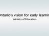 Ontario Vision for Early Learning