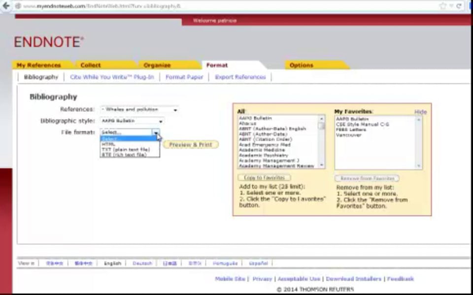 Creating Bibliographies in EndNote Basic on Vimeo