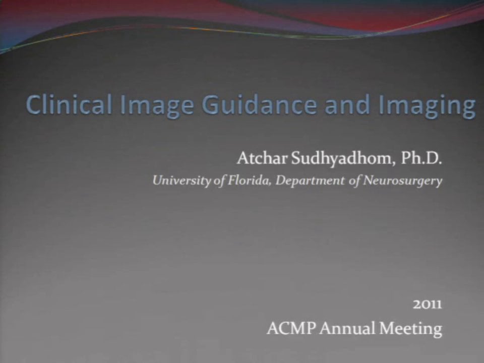 Clinical Image Guidance and Imaging on Vimeo
