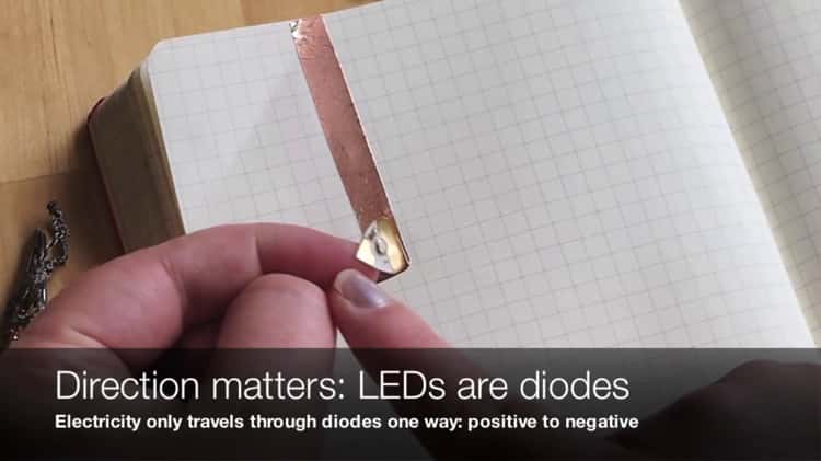 Folding Copper Tape for Paper Circuitry on Vimeo