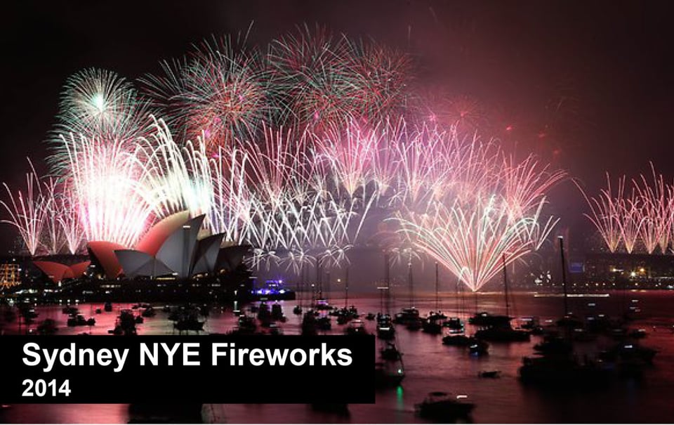 Sydney New Years Eve Midnight Fireworks 2014