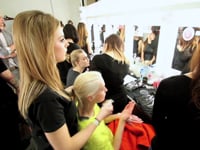 London School of Makeup at LFW for palmer//harding 2014