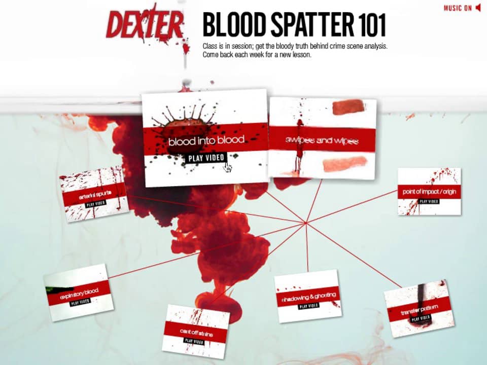 Dexter: Blood Spatter 101 on Vimeo
