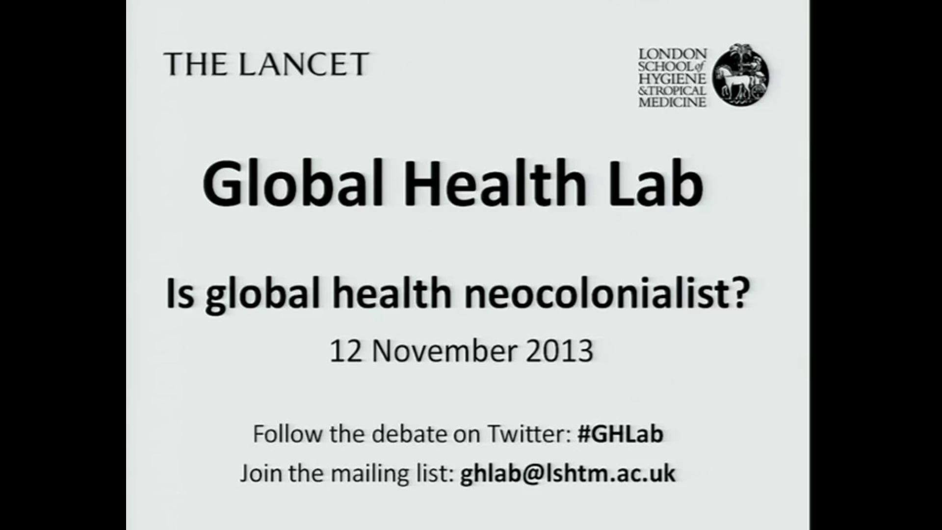Is global health neocolonialist?