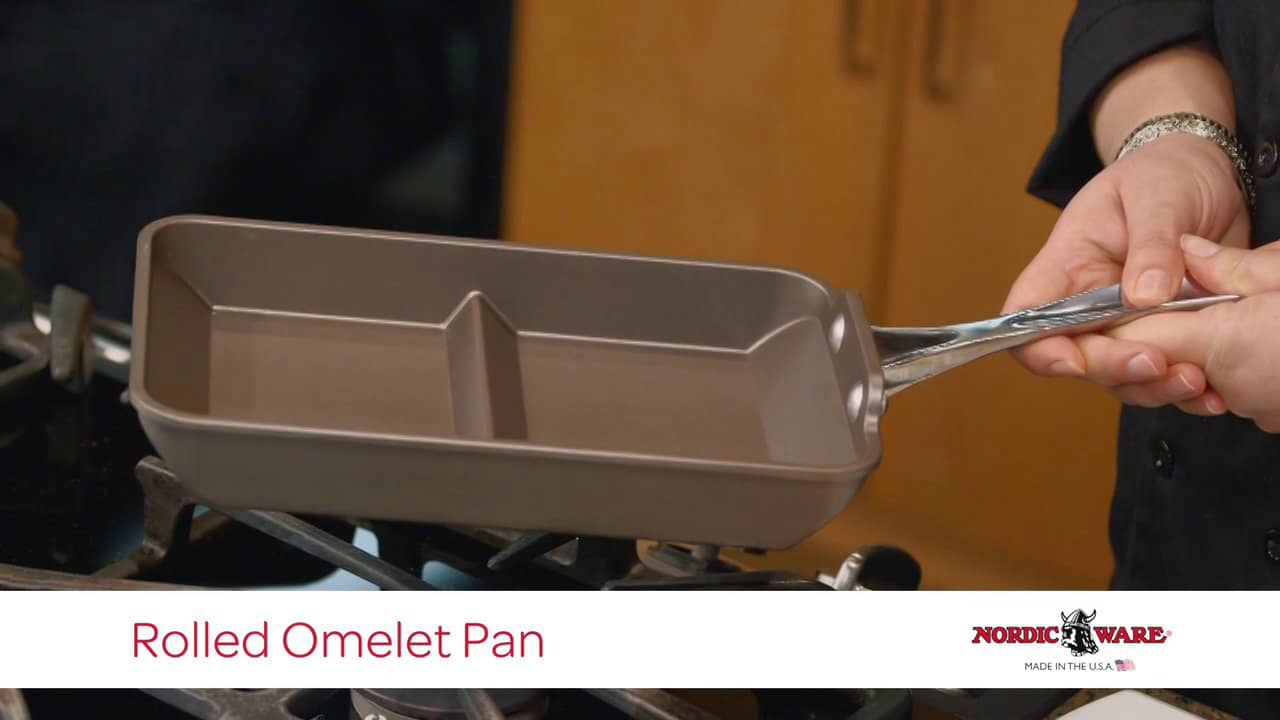 Rolled Omelet Pan by Nordic Ware on Vimeo