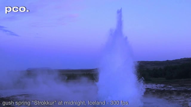 Strokkur Eruption at Midnight - in Slow Motion