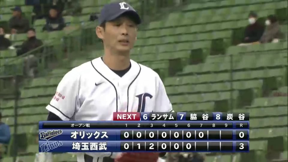 ベテラン健在!! ライオンズ西口1回無失点リリーフ!! 2014/3/15 L-Bs