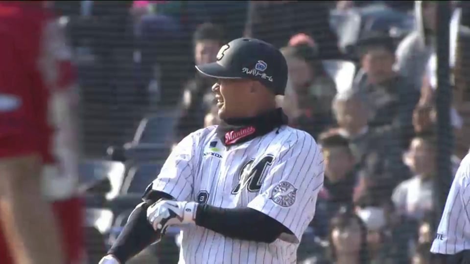 マリーンズ福浦 OP戦初ヒットでチャンス広げる!!  2014/3/16 M-C