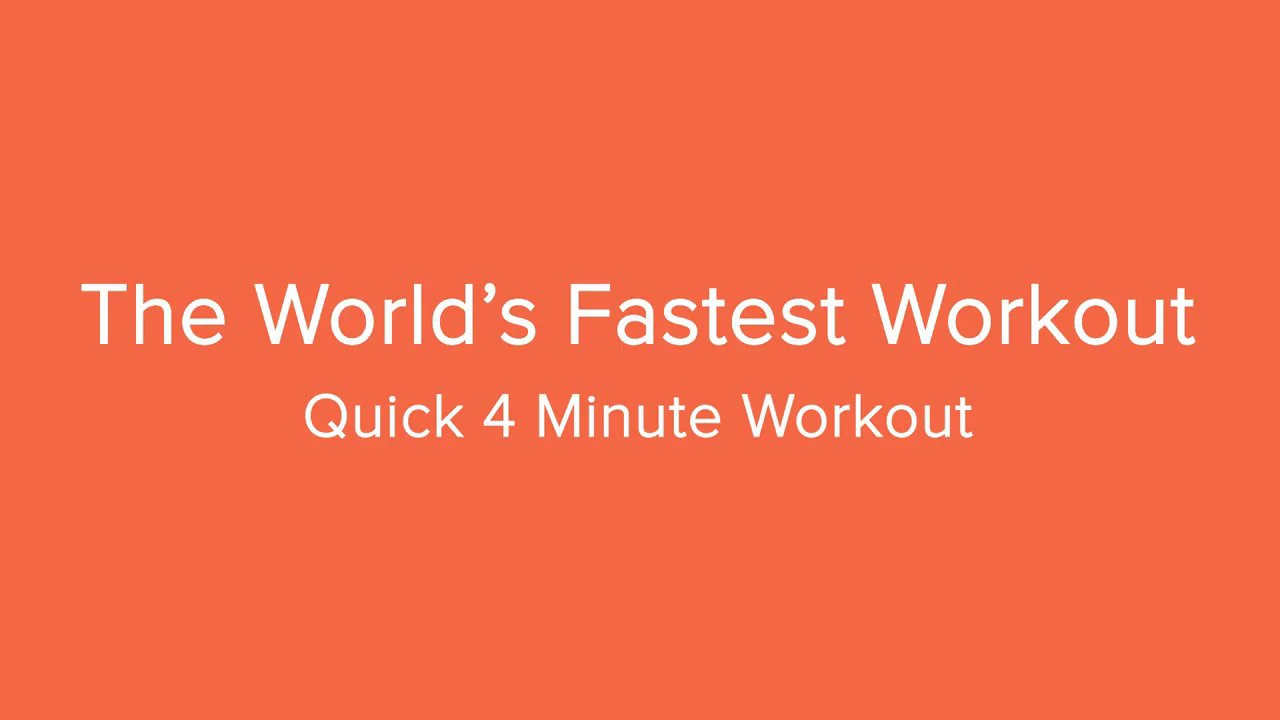 Quick 4 2025 minute workout