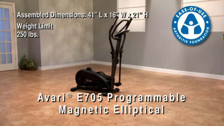 Avari E705 Programmable Magnetic Elliptical Ease of Use approved A550 705