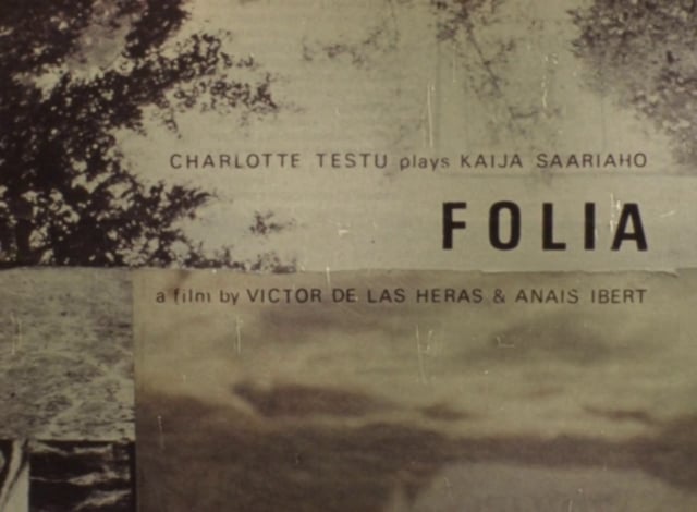 CHARLOTTE TESTU JOUE « FOLIA », DE KAIJA SAARIAHO "FOLIA"