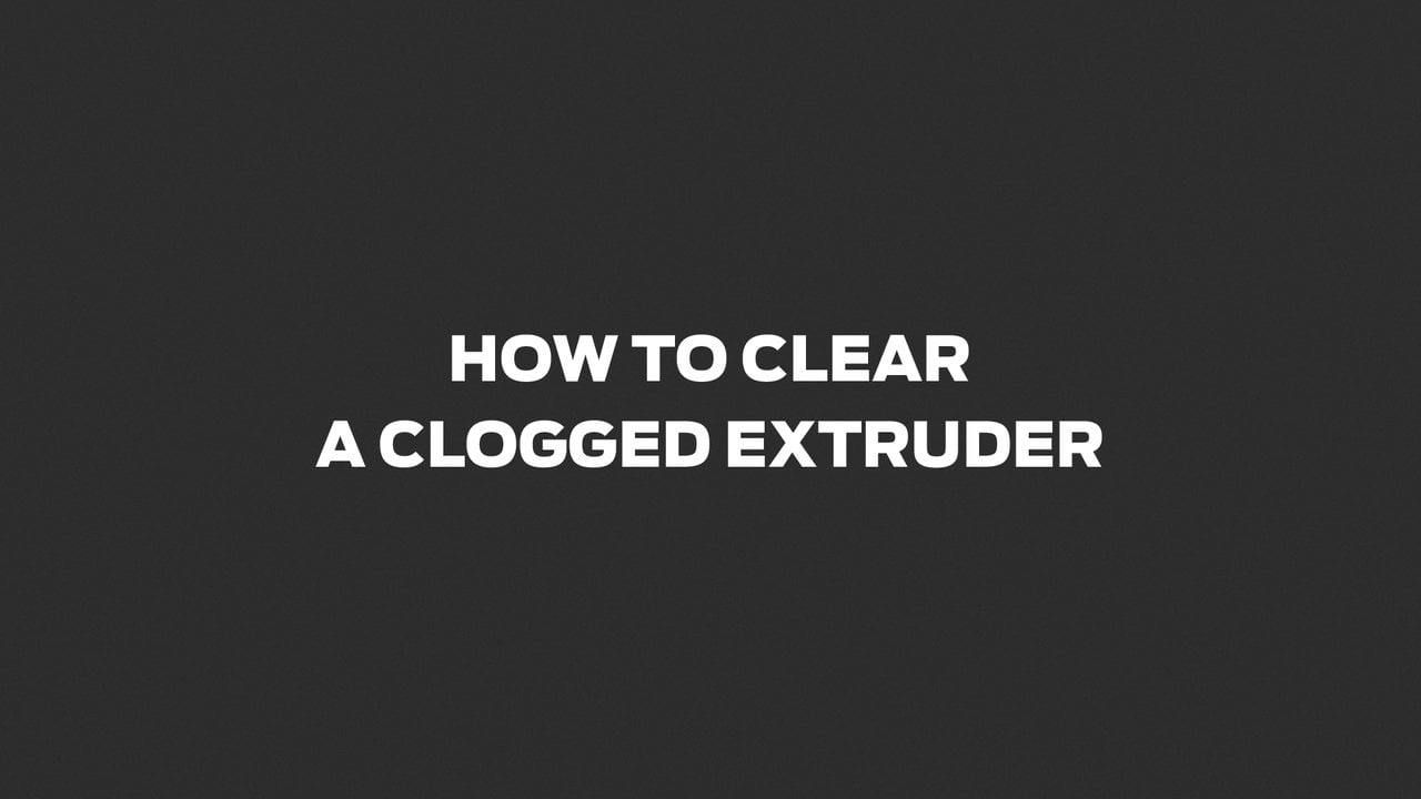 How To Clear A Clogged Extruder on Vimeo