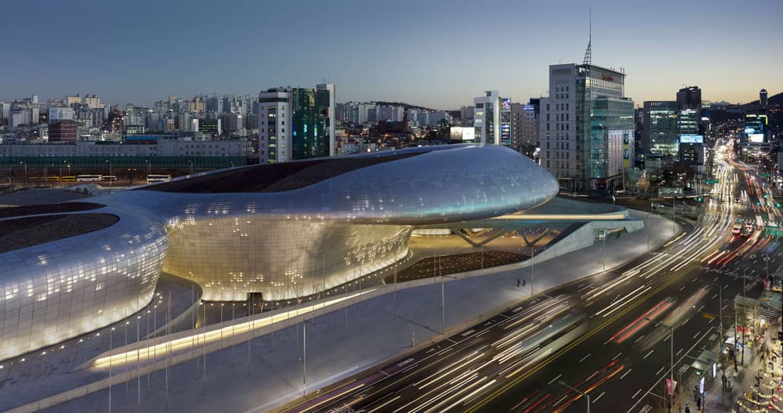 Zaha Hadid S Dongdaemun Design Park Plaza Opens In Seoul