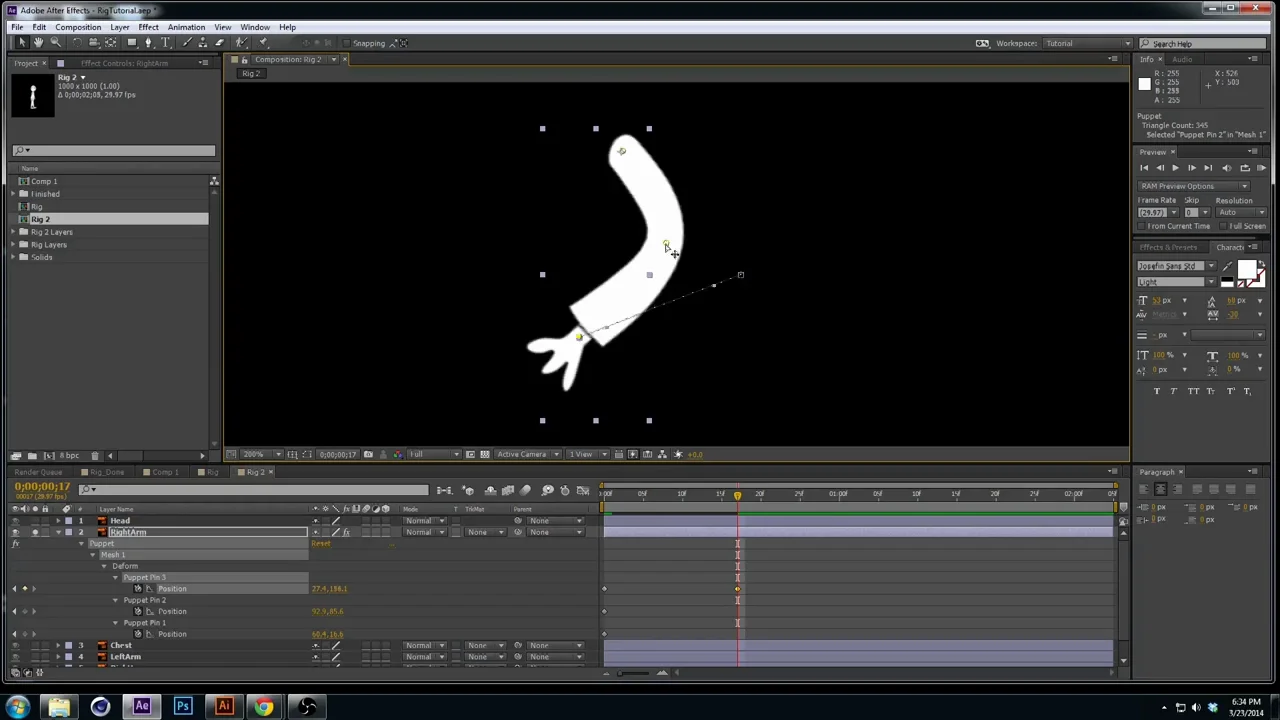 Tutorial : Rigging a Character In <b>After</b> <b>Effects</b>.