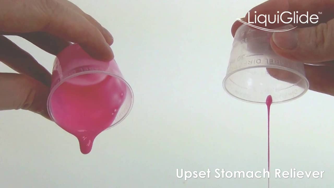 Upset Stomach Reliever Cap w/ LiquiGlide Coating on Vimeo