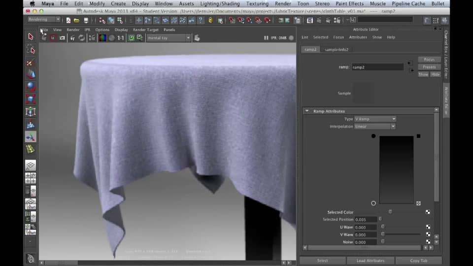 Fabric Shader In Maya Evermotion