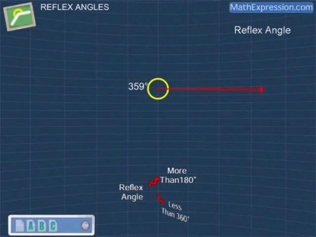 Math Expression: Reflex Angle Practice Question