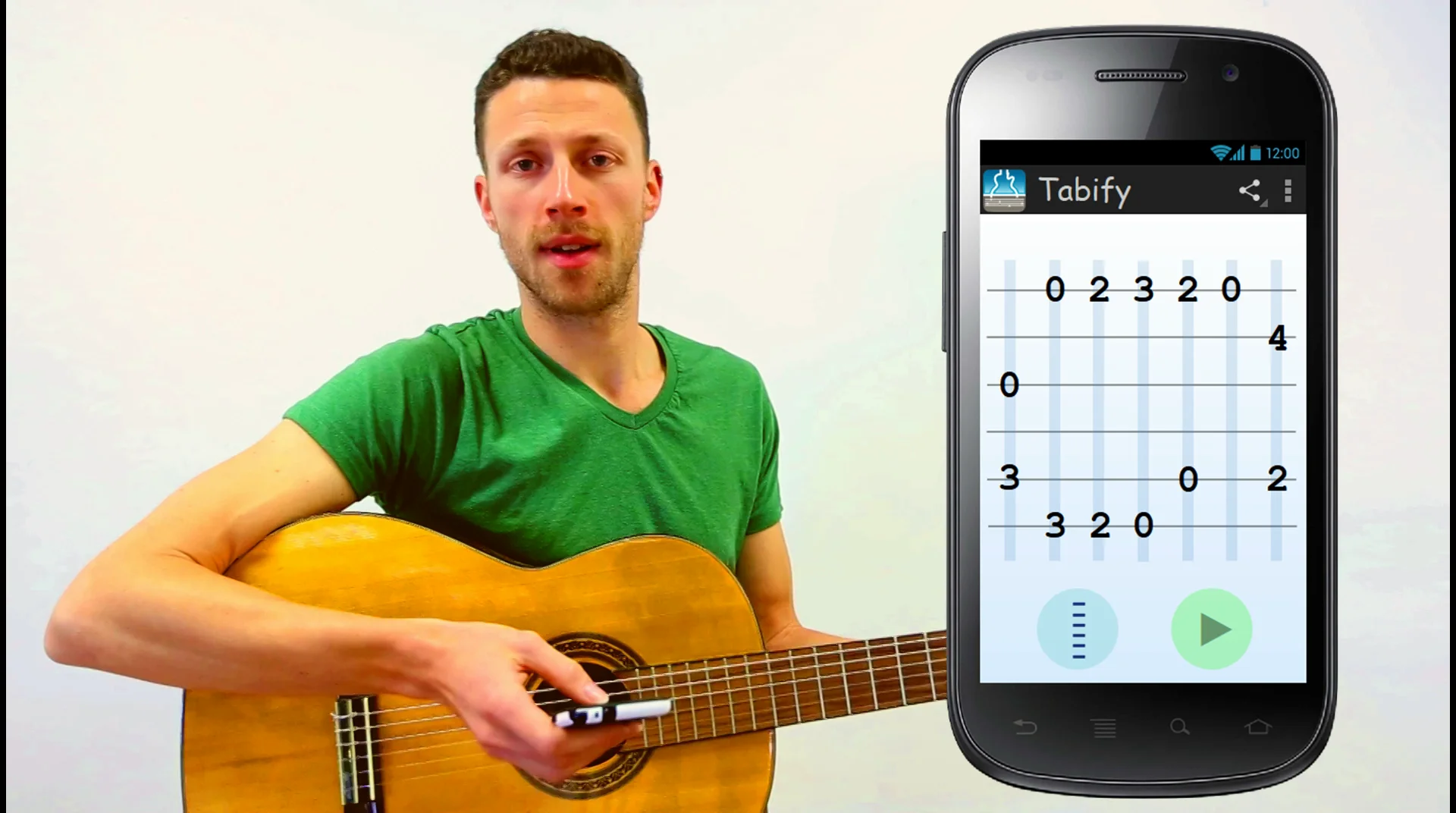 Tabify app demo - automatically write your tablature on Vimeo