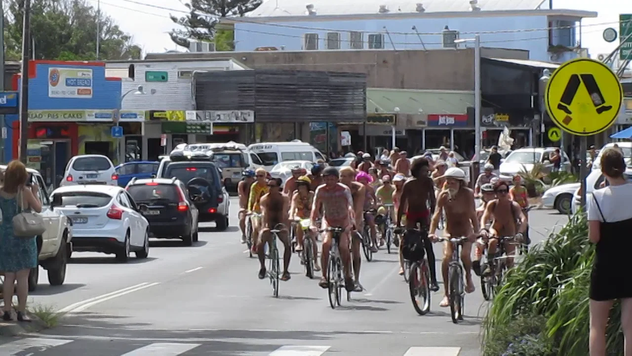 World Naked Bike Ride 2014 in Byron Bay