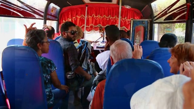 Micro Bus Ride on the Cartagena Malecón