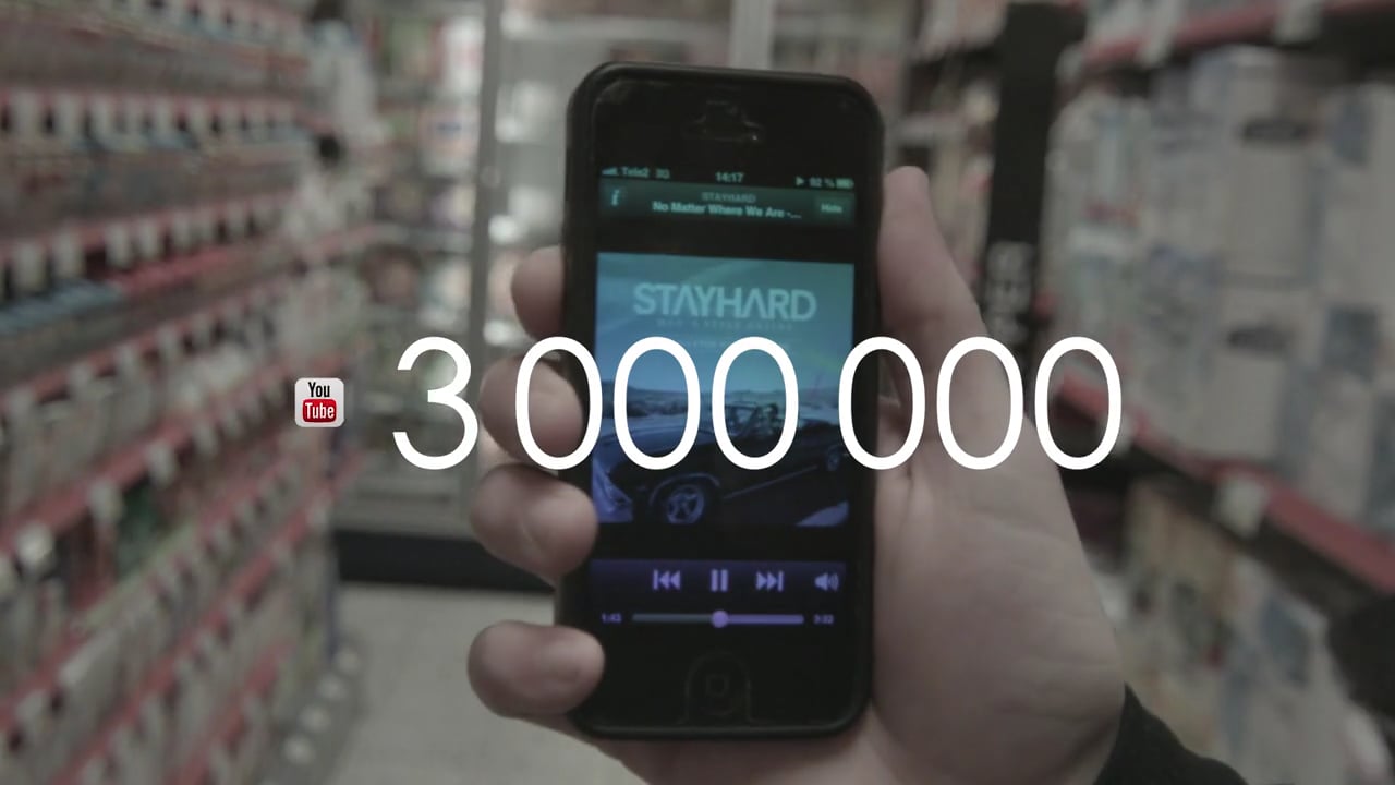 Musiklyssnare för Millionsounds reklamfilm