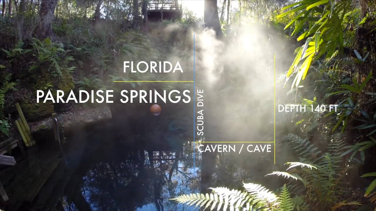 Scuba Dive - Paradise Springs, Florida - Cavern/Cave Dive - GoPro Hero ...