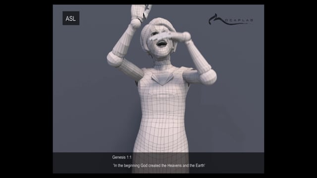 Motion capture : Signing avatars - MocapLab Sign Language Avatar : Internal  Test 2 : ASL Bible on Vimeo
