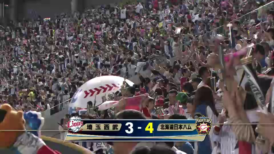 9回裏 ファイターズ西川が殊勲のサヨナラ打!! 2014/4/13 F-L
